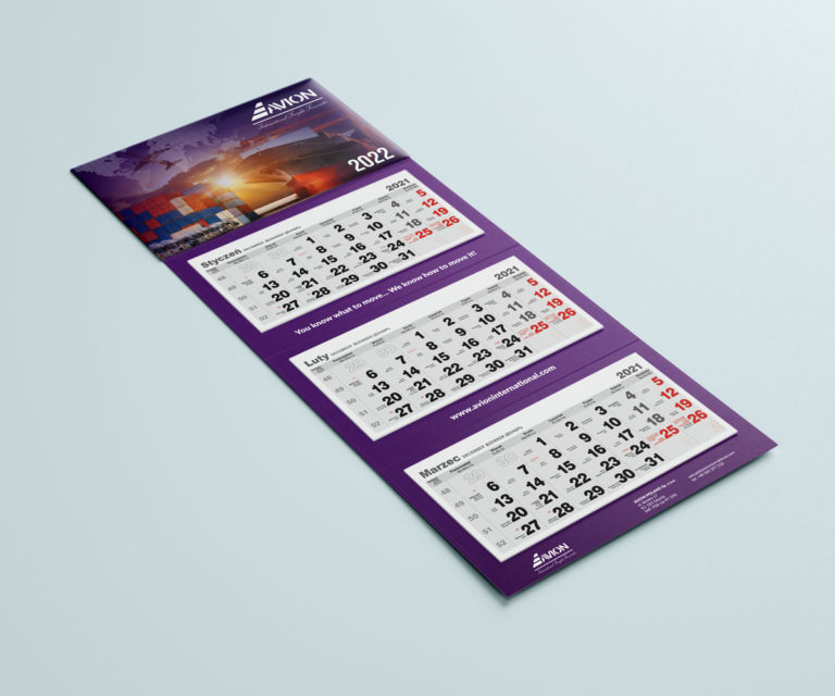 Kalendarze trójdzielne