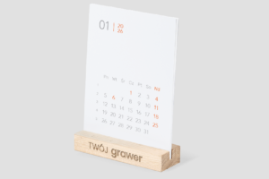 Kalendarz biurkowy miesięczny stojący