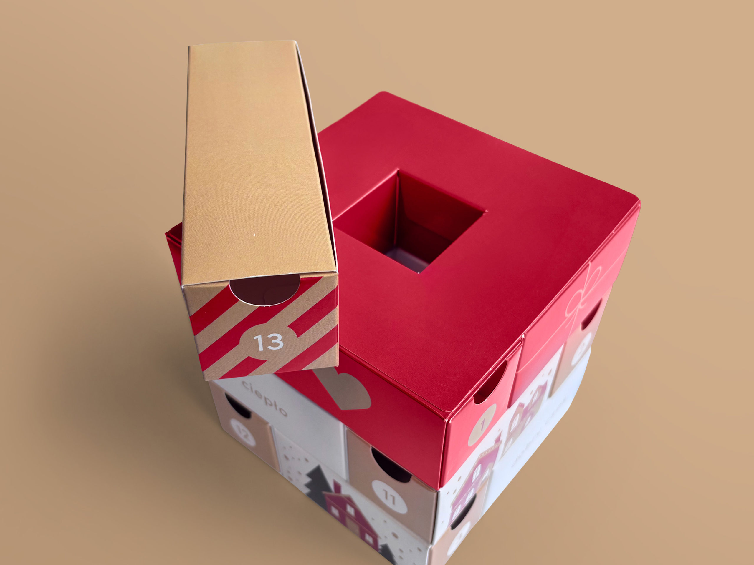 Kalendarz adwentowy z szufladkami