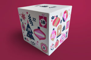 Kalendarz adwentowy kostka z perforacjami