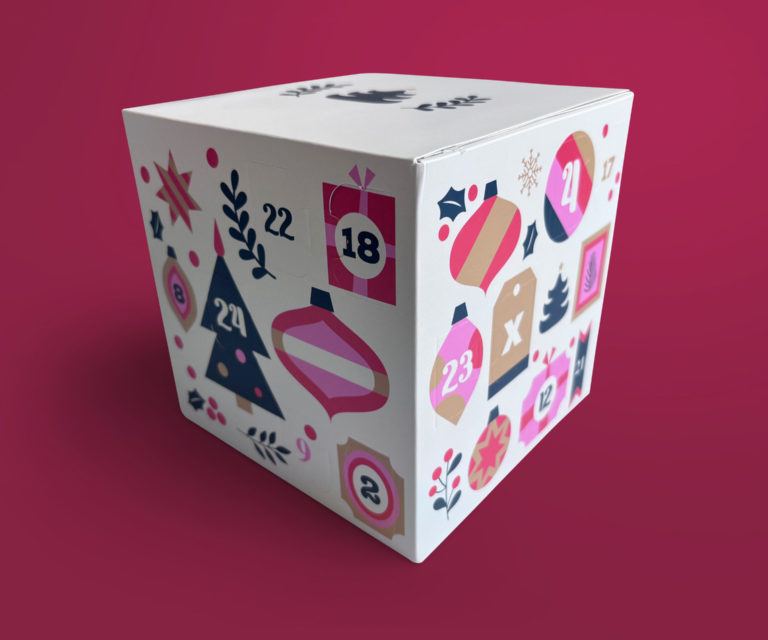 Kalendarz adwentowy kostka z perforacjami