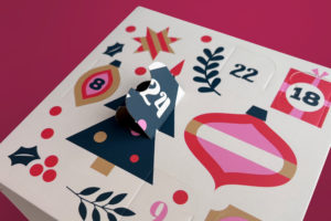 Kalendarz adwentowy kostka z perforacjami