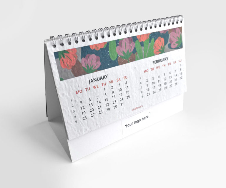 Kalendarz biurkowy A5 z nasionami