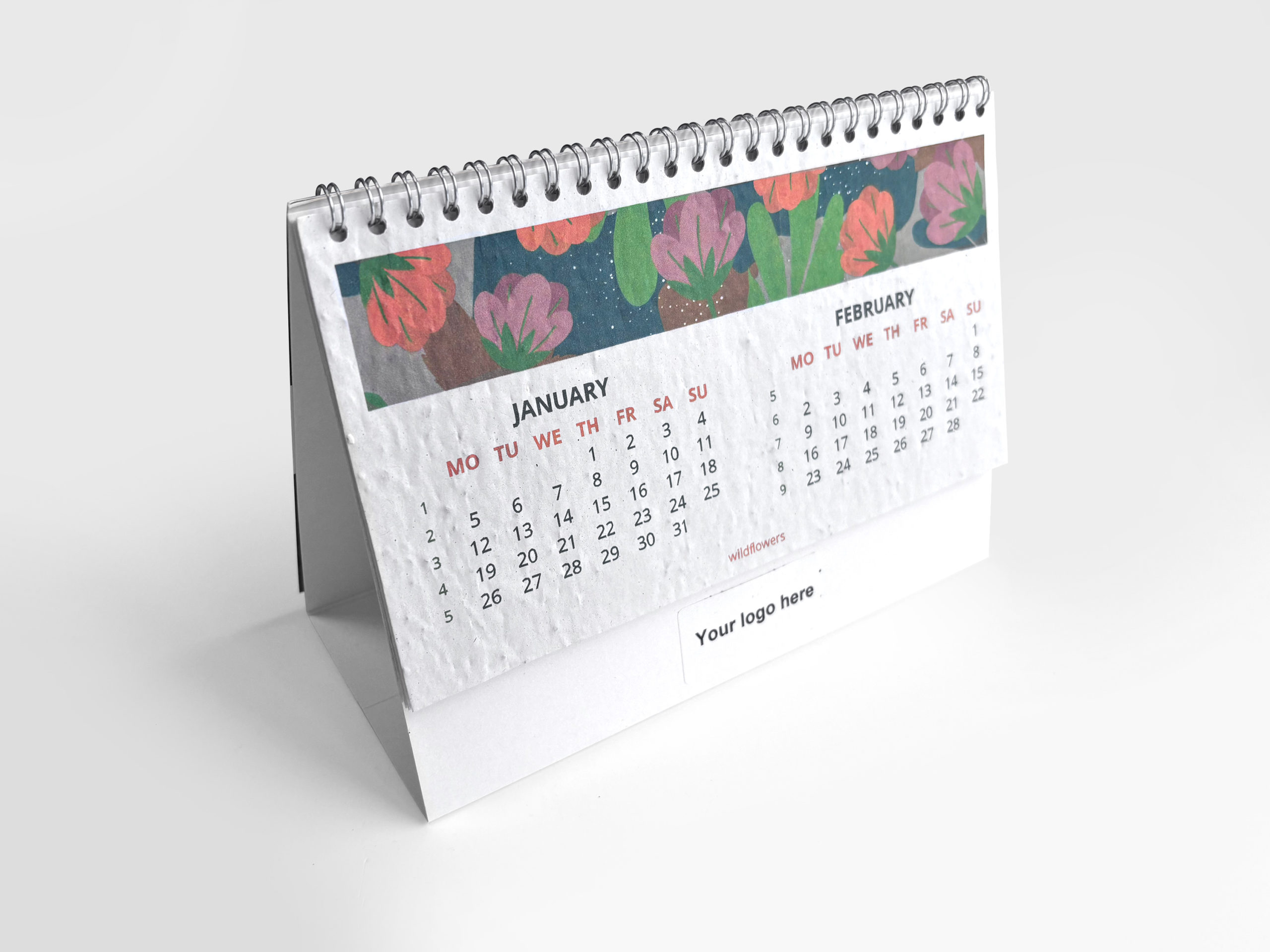 Kalendarz biurkowy A5 z nasionami