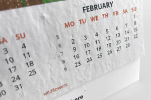 Kalendarz biurkowy A5 z nasionami