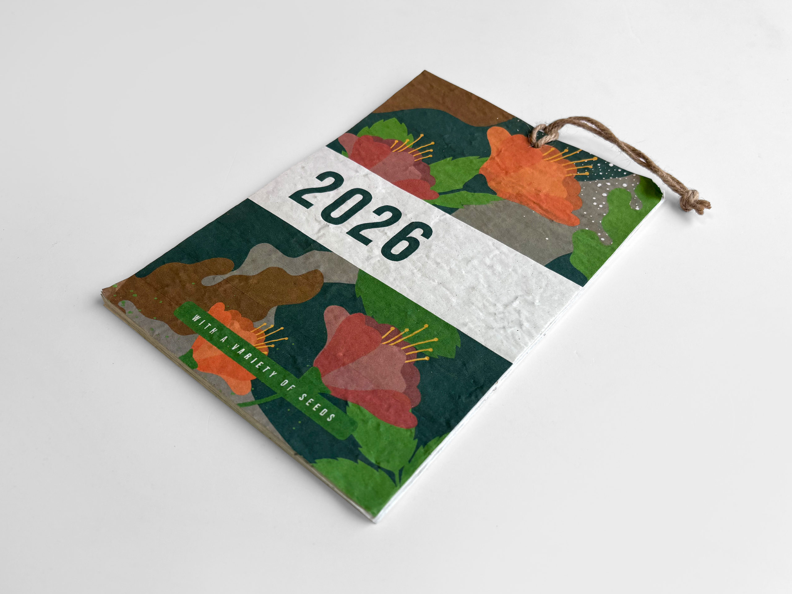 Kalendarz ścienny z bawełnianym sznurkiem