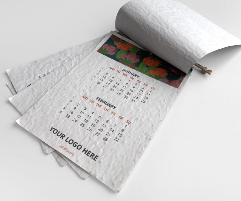 Kalendarz ścienny z bawełnianym sznurkiem