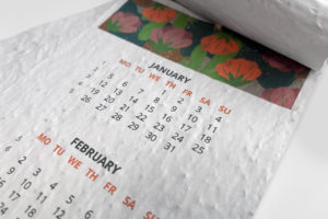 Kalendarz ścienny z bawełnianym sznurkiem