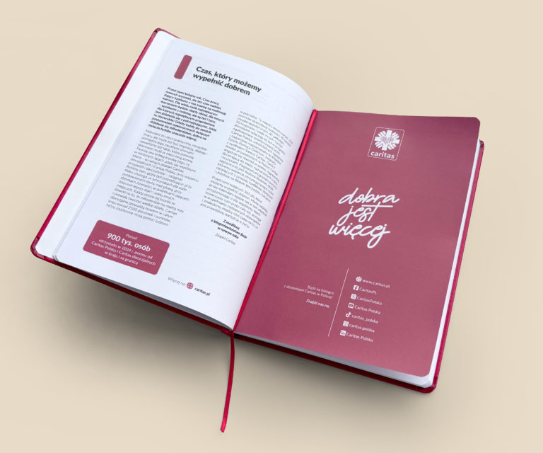 Kalendarz książkowy Mindnotes® w okładce twardej soft touch