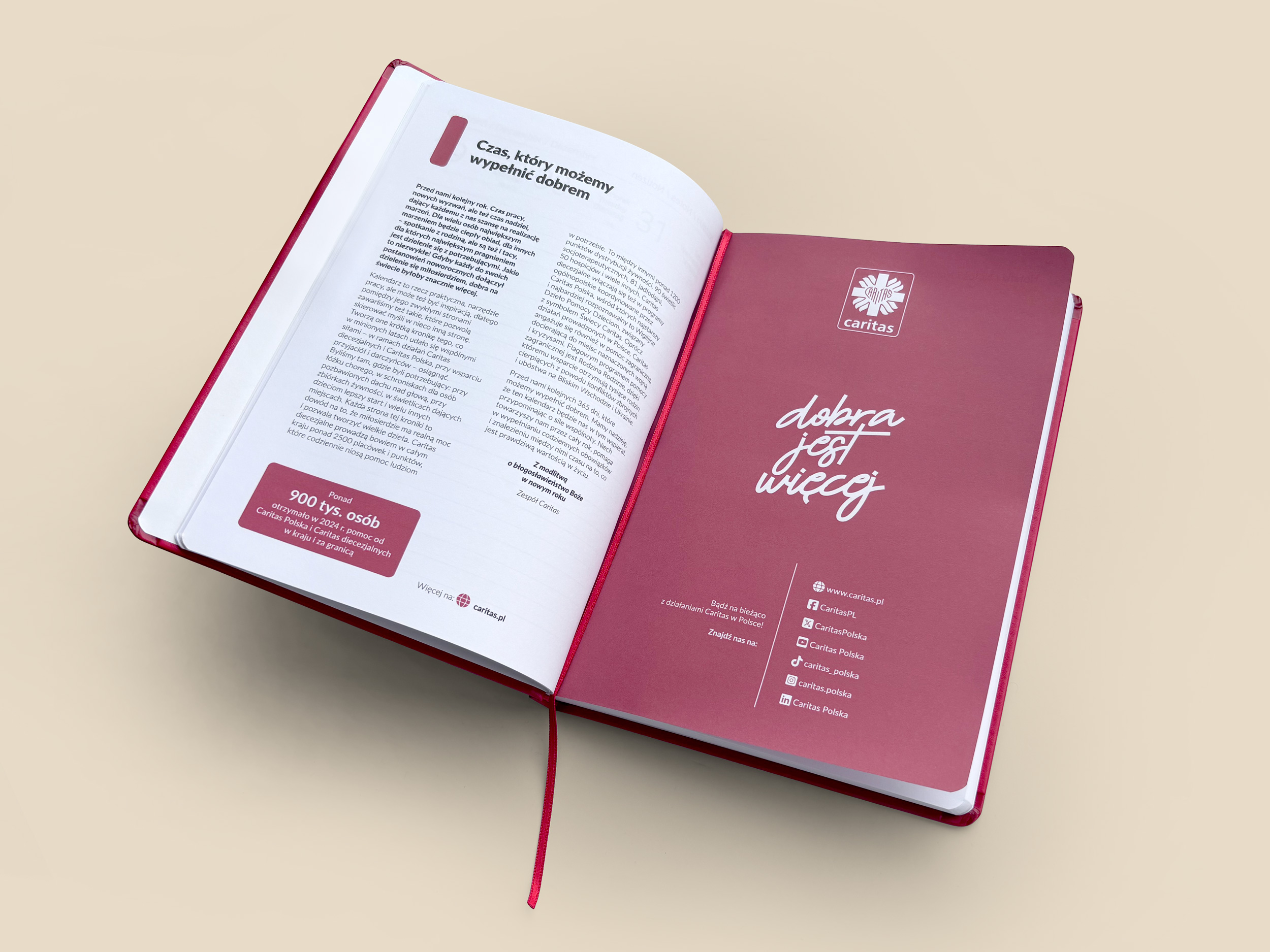 Kalendarz książkowy Mindnotes® w okładce twardej soft touch