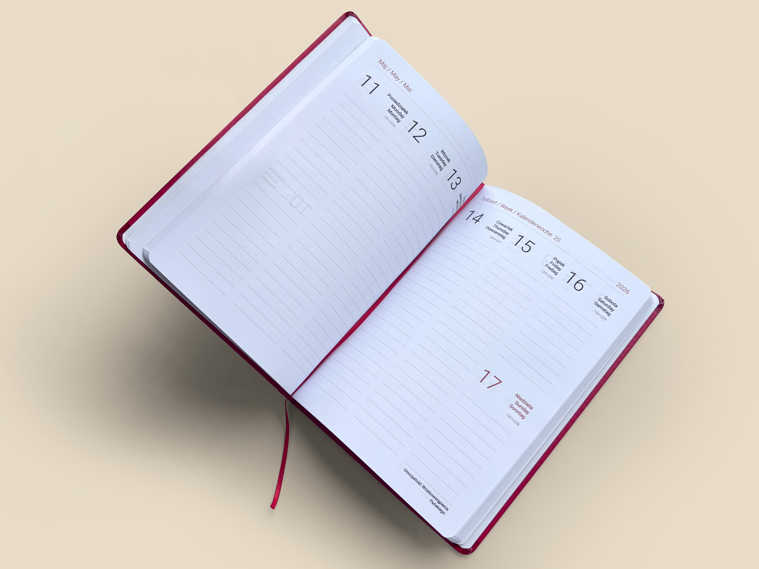 Kalendarz książkowy Mindnotes® w okładce twardej soft touch