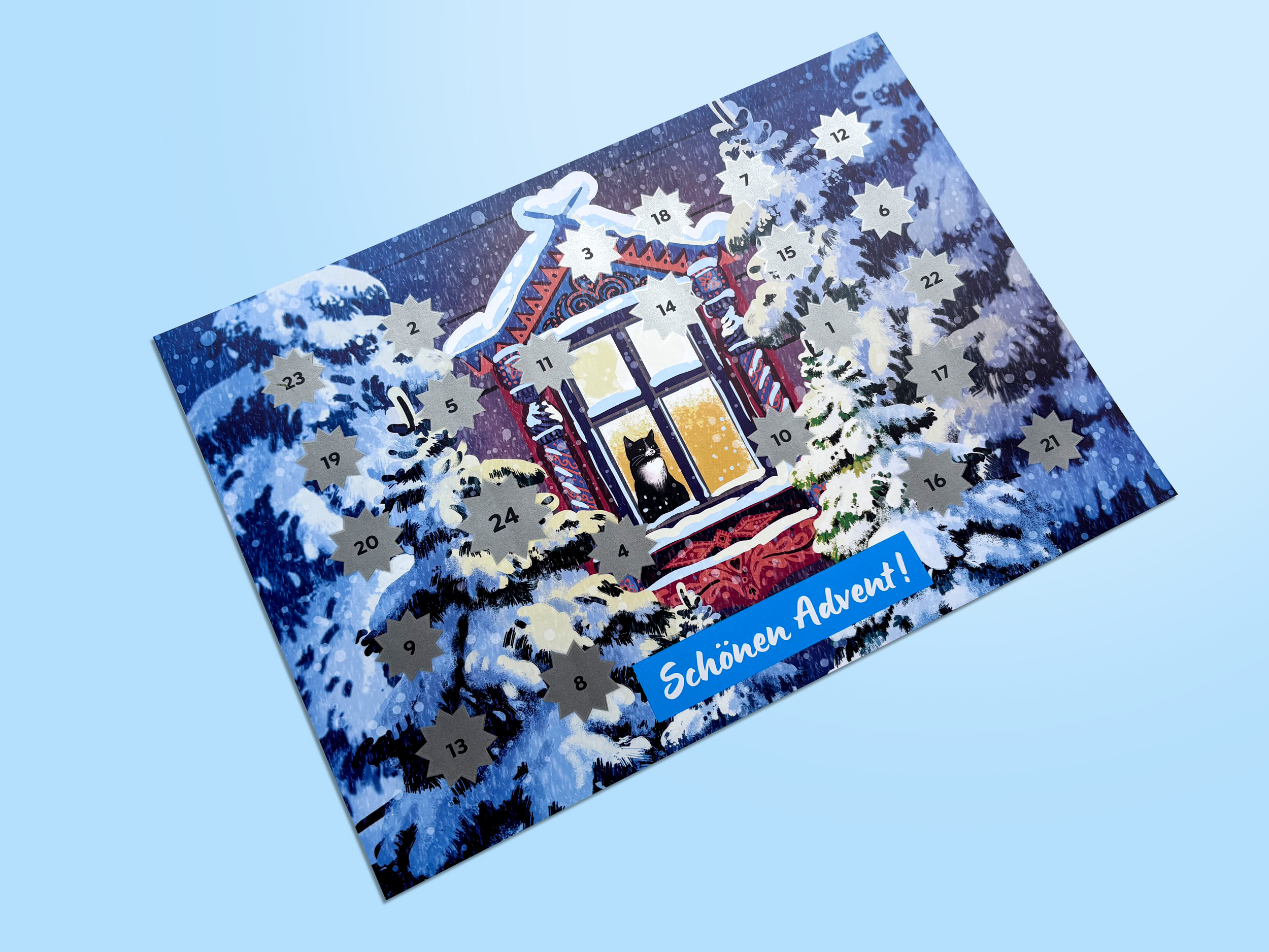 Kalendarz adwentowy w formie zdrapki