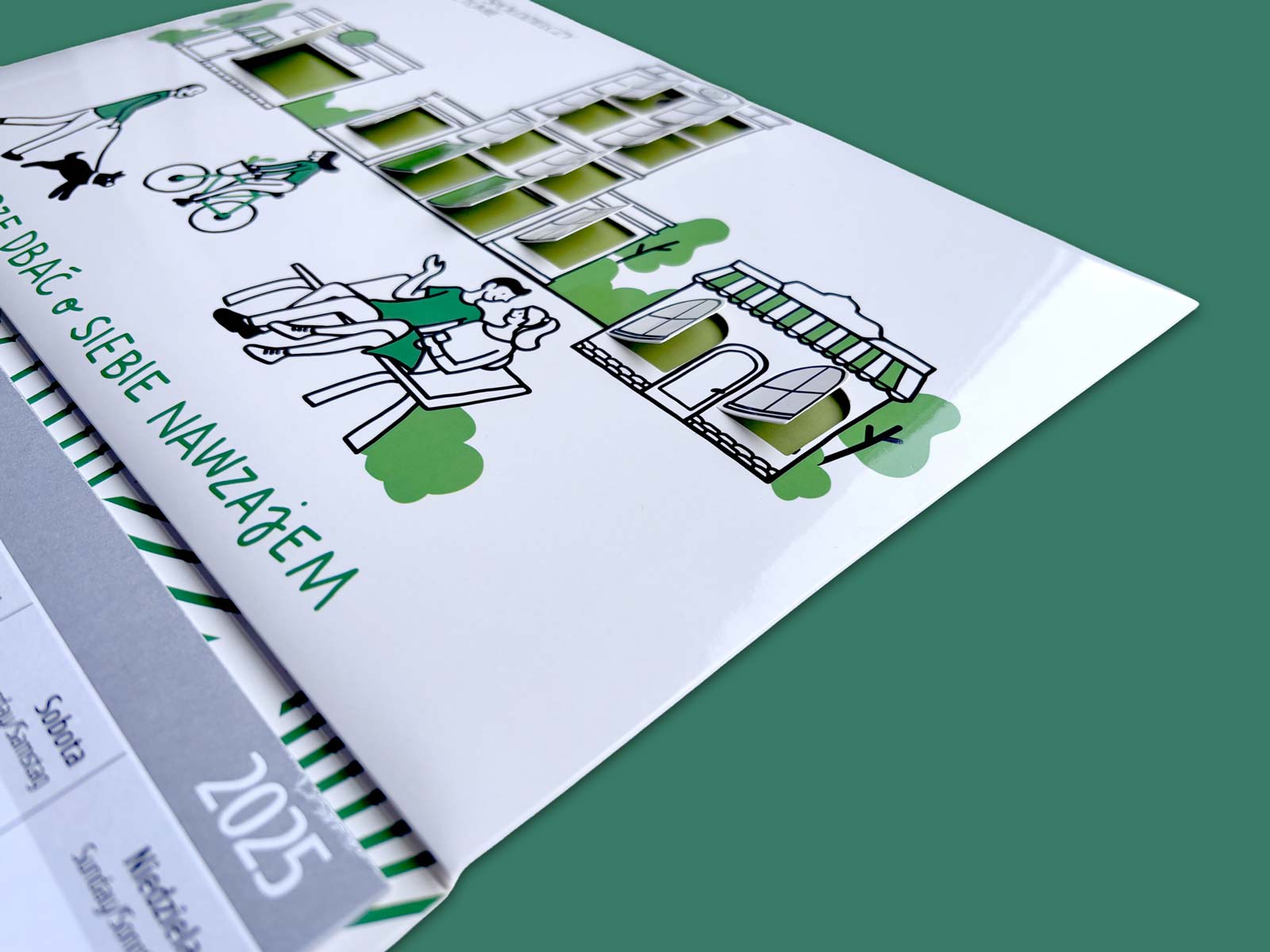 Kalendarz trójdzielny z efektem 3D