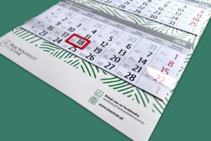 Kalendarz trójdzielny z efektem 3D